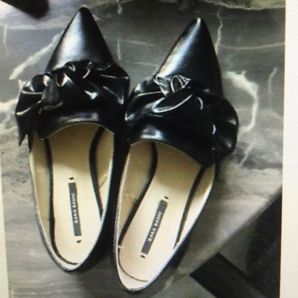Zara Basics 36 black pointy toe flats